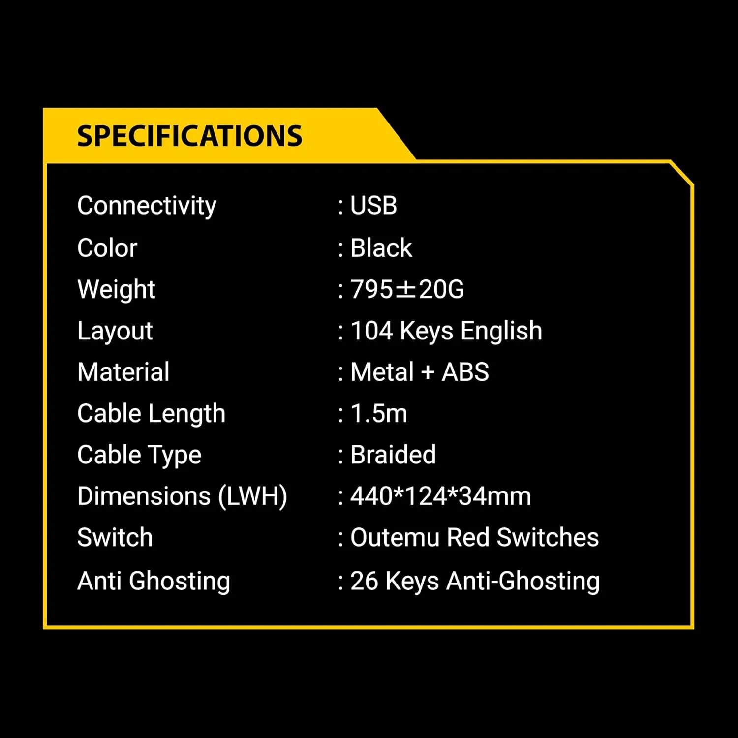 Ant Esports USB Gaming Keyboard Mechanical MK3200 V2 RGB view 4